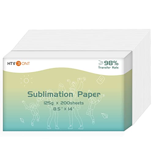 HTVRONT Sublimationspapier, 21.6x35.6 cm, 200 Blatt, Sublimations-Transferpapier, kompatibel mit Tintenstrahldruckern, Tassen, T-Shirts und andere Sublimationsrohlinge HTVRONT Sublimationspapier, 21.6x35.6 cm, 200 Blatt, Sublimations-Transferpapier, kompatibel mit Tintenstrahldruckern, Tassen, T-Shirts und andere Sublimationsrohlinge von HTVRONT
