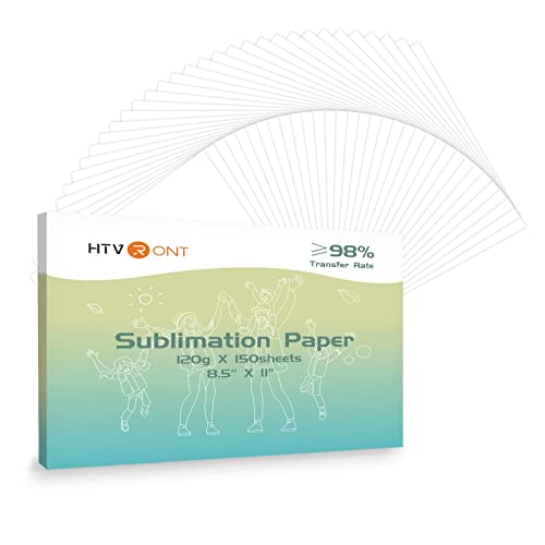 HTVRONT Sublimationspapier- 216x280mm 150 Blätter 120gsm Kompatibel mit EPSON, BROTHER für Inkjet Drucker von HTVRONT