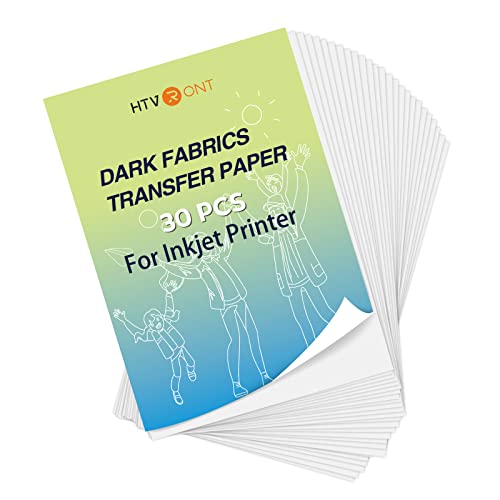 HTVRONT Wärmetransferpapier für dunkle T-Shirts, 21.6x27.9 cm, zum Aufbügeln auf Transferpapier für Tintenstrahldrucker, einfach zu bedienen, lebendige Farbe, langlebig und weich HTVRONT Wärmetransferpapier für dunkle T-Shirts, 21.6x27.9 cm, zum Aufbügeln auf Transferpapier für Tintenstrahldrucker, einfach zu bedienen, lebendige Farbe, langlebig und weich von HTVRONT