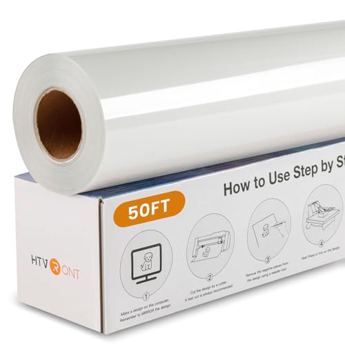 HTVRONT Weißes Vinyl zum Aufbügeln – 30,5 cm x 15,2 m, weißes HTV-Wärmetransfer-Vinyl für T-Shirts, weiße HTV-Vinyl-Rolle für alle Schneidemaschinen, leicht zu schneiden und zu jäten für HTVRONT Weißes Vinyl zum Aufbügeln – 30,5 cm x 15,2 m, weißes HTV-Wärmetransfer-Vinyl für T-Shirts, weiße HTV-Vinyl-Rolle für alle Schneidemaschinen, leicht zu schneiden und zu jäten für von HTVRONT