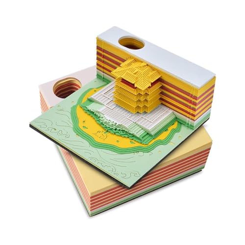 3D-Kunst-Notizblock, 125 Blatt Papier, Schnitzerei, gelber Kranich, Turm, Modell, Skulptur, DIY, Papierkunst, Baustein, 3D-Haftnotizen, praktische Aufkleber, Papierkarten-Bastelarbeiten 3D-Kunst-Notizblock, 125 Blatt Papier, Schnitzerei, gelber Kranich, Turm, Modell, Skulptur, DIY, Papierkunst, Baustein, 3D-Haftnotizen, praktische Aufkleber, Papierkarten-Bastelarbeiten von HTYUKFDG