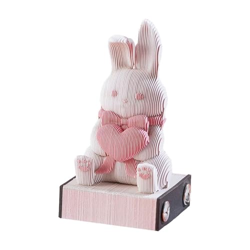 3D-Notizblock, Cartoon-Motiv, niedlicher Hase, Notizblock, dreidimensionale Haftnotizen, Papierskulptur, Kaninchen, Bastelmodell, Papierschnitzerei, Kunst, nicht klebende 3D-Notizblock, Cartoon-Motiv, niedlicher Hase, Notizblock, dreidimensionale Haftnotizen, Papierskulptur, Kaninchen, Bastelmodell, Papierschnitzerei, Kunst, nicht klebende von HTYUKFDG