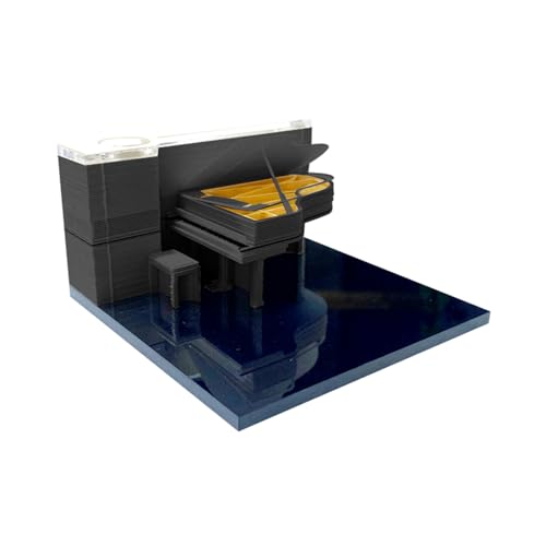 3D-Notizblock, Klaviermodell, Haftnotizen, kreatives Papier, Schnitzkunst, Notizblock mit Stifthalter, dreidimensionale Klavier-DIY-Aufkleber, Lesezeichen von HTYUKFDG