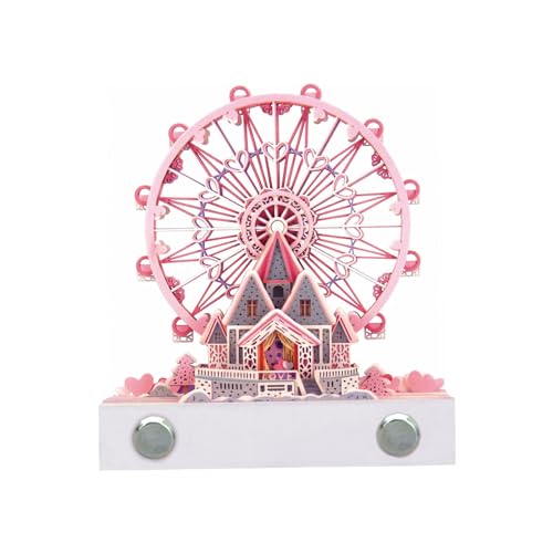 3D-Notizblock, Riesenrad, kreative Haftnotizen, DIY, dreidimensionale Papierschnitzerei, Kunst, antihaftbeschichtet, klebriger Notizblock, wegreißender Kunst-Notizblock, Desktop-Skulptur von HTYUKFDG