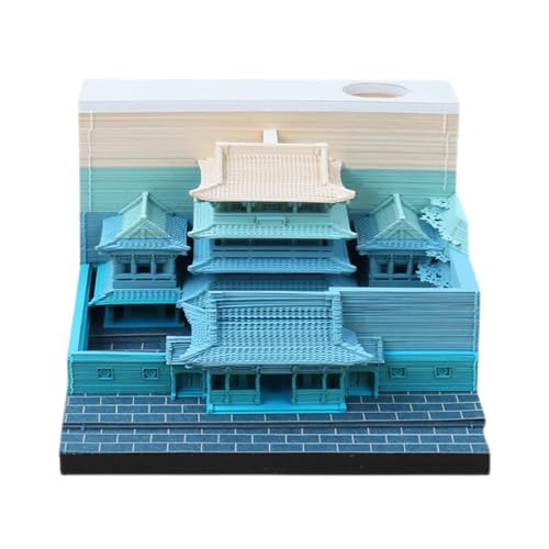 3D-Notizblock mit Licht und Stifthalter, antike Architektur, 3D-Papierschnitzerei, Kunst, Notizblock, Baustein, antihaftbeschichtet, Haftnotizen, kreative Papierskulptur zum Geburtstag 3D-Notizblock mit Licht und Stifthalter, antike Architektur, 3D-Papierschnitzerei, Kunst, Notizblock, Baustein, antihaftbeschichtet, Haftnotizen, kreative Papierskulptur zum Geburtstag von HTYUKFDG