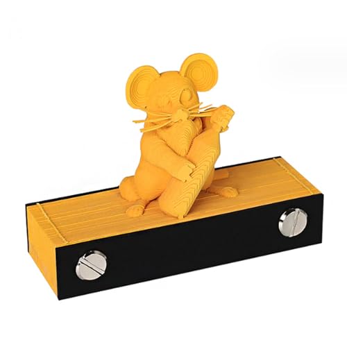 Zwölf Sternzeichen 3D-Papier-Kunst-Notizblock, Tier-Papier-Skulptur-Modell, 3D-Notizblock, abreißbare Papierschnitzerei, Haftnotizen für Neujahrsgeschenk von HTYUKFDG