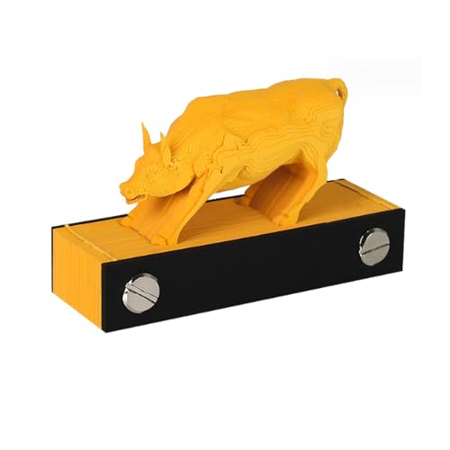 Zwölf Sternzeichen 3D-Papier-Kunst-Notizblock, Tier-Papier-Skulptur-Modell, 3D-Notizblock, abreißbare Papierschnitzerei, Haftnotizen für Neujahrsgeschenk von HTYUKFDG