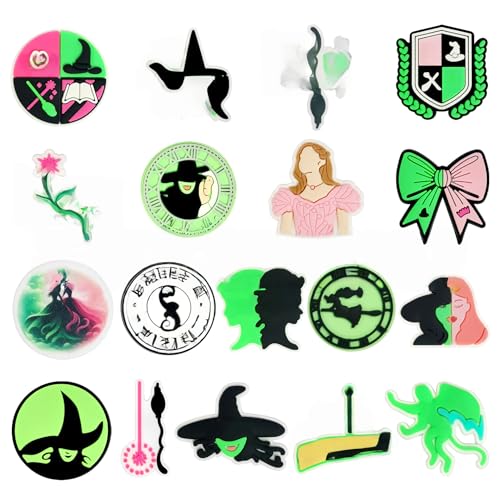 HUA JET 18Pcs Wicked Harry Potter For Croc Charms, PVC Soft Rubber Shoe Decorations For Clog Sandals, Wizard Party Decorations Merch Gifts HUA JET 18Pcs Wicked Harry Potter For Croc Charms, PVC Soft Rubber Shoe Decorations For Clog Sandals, Wizard Party Decorations Merch Gifts von HUA JET