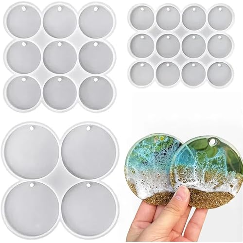 HUA JET 24 Stück Epoxidharz Silikonformen Schmuck- und Schlüsselanhänger Formen Epoxidharz Gießformen, Silikonmold für Epoxidharz, Resin Schmuckformen, DIY Keychain HUA JET 24 Stück Epoxidharz Silikonformen Schmuck- und Schlüsselanhänger Formen Epoxidharz Gießformen, Silikonmold für Epoxidharz, Resin Schmuckformen, DIY Keychain von HUA JET