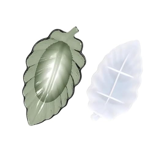 HUA JET Blatt-Silikonformen für Resin Tropische Blätter Resin Tablettform für Epoxid-Guss Beton Schmuck Kerzenhalter Aufbewahrungsbehälter Silikonharzform für Kunsthandwerk,Home Decor von HUA JET