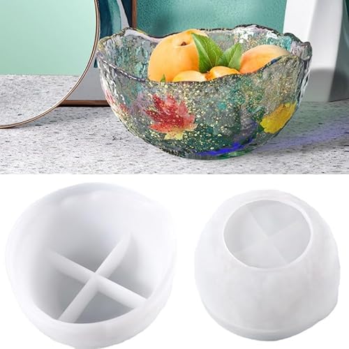 HUA JET Tropical Leaf Silicone Mold Set - Epoxy Resin Tray Mold für Schmuck, Kerzen, Beton Untersetzer - DIY Art Craft Home Decor (Schale) von HUA JET