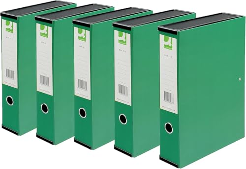 HUA JIE A4 Aufbewahrungsboxen aus Kunststoff, Archivhüllen mit Clip, PVC-Aktenordner, Organizer, Dokumentenaufbewahrung, Aktenbox für Büro, 32,5 x 6,5 x 24 cm, Grün (6 Stück) von HUA JIE