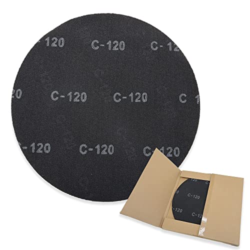HUAALIUCHE 43,2 cm (17 Zoll) Schleifscheiben – Netzboden Schleifgitter – Schwarz Siliziumkarbid – für Holzböden (10 Stück, Körnung 120) von HUAALIUCHE