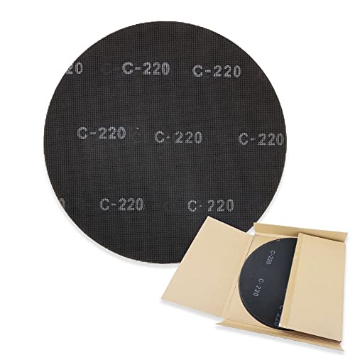 HUAALIUCHE 43,2 cm (17 Zoll) Schleifscheiben – Netzboden Schleifgitter – Schwarz Siliziumkarbid – für Holzböden (10 Stück, Körnung 220) von HUAALIUCHE
