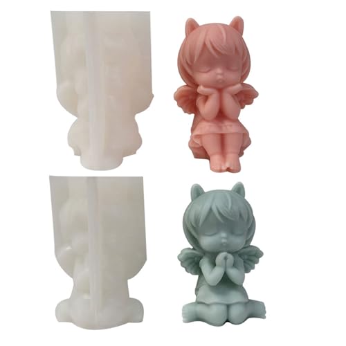 2x Silikonformen Wünschen Mädchen Kerzenform Duft Kerzenformen Kleine Mädchen Gussformen Für Schokoladen Fondantkerker von HUAANYA