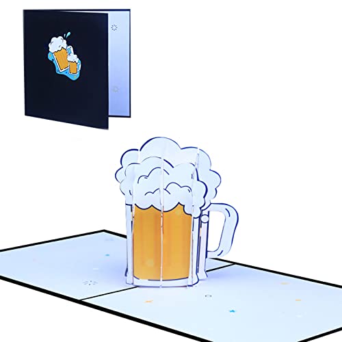 3D Karte zum Vatertag Bierkrug Segen Botschaft Grußkarten für Ehemann, Sohn, Vater, Großvater, Männer, Überraschungszubehör 3D Karte zum Vatertag Bierkrug Segen Botschaft Grußkarten für Ehemann, Sohn, Vater, Großvater, Männer, Überraschungszubehör von HUAANYA