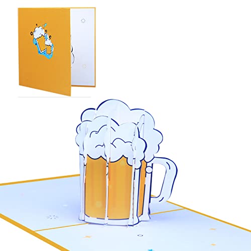 3D Karte zum Vatertag Bierkrug Segen Botschaft Grußkarten für Ehemann, Sohn, Vater, Großvater, Männer, Überraschungszubehör 3D Karte zum Vatertag Bierkrug Segen Botschaft Grußkarten für Ehemann, Sohn, Vater, Großvater, Männer, Überraschungszubehör von HUAANYA