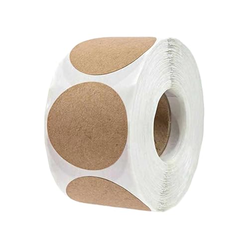 500 Stück braune runde beschreibbare Aufkleber Klebeetiketten für Backwaren, Verpackungen, Konserven, starke Haftung 500 Stück braune runde beschreibbare Aufkleber Klebeetiketten für Backwaren, Verpackungen, Konserven, starke Haftung von HUAANYA