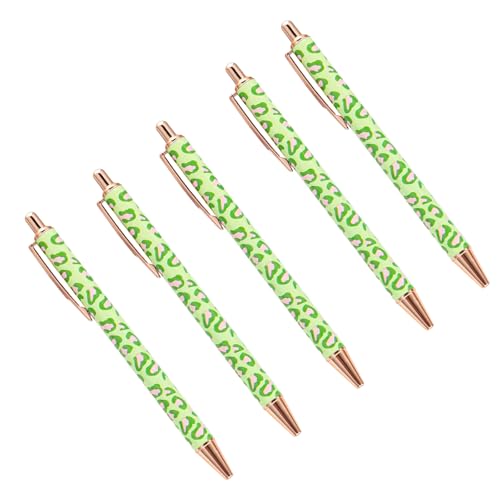 HUAANYA 5 x Kugelschreiber mit Leopardenmuster, einziehbar, für Büro, Geschäft, Signierstift mit Stift-Clip HUAANYA 5 x Kugelschreiber mit Leopardenmuster, einziehbar, für Büro, Geschäft, Signierstift mit Stift-Clip von HUAANYA