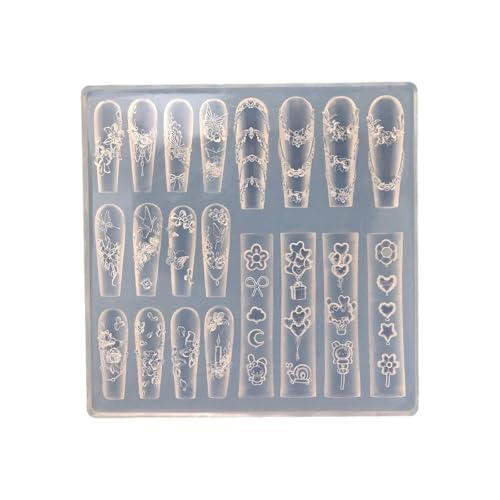 Mehrzwecknägelkunst Silikonform Für Detaillierte 3D Designs Einschließlich Schmetterlings Und Mondmuster Für Den Haushalt Mehrzwecknägelkunst Silikonform Für Detaillierte 3D Designs Einschließlich Schmetterlings Und Mondmuster Für Den Haushalt von HUAANYA