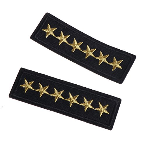 Rank Stickerei-Flicken mit Streifen, Abzeichen, Haken auf der Rückseite oder zum Aufbügeln oder Aufnähen für Kleidung, Uniform, Hut, Rucksäcke von HUAANYA