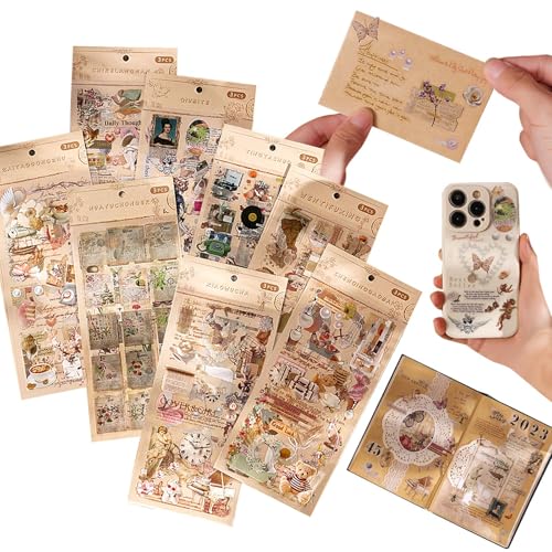 HUAEDNWKYI Kreative Sticker für Kunst- und Scrapbook-Projekte, 24 Stück, Verschiedene Designs, für Bullet Journals und DIY Bastelarbeiten von HUAEDNWKYI
