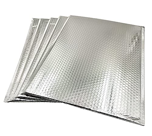 Cool Shield Luftpolster-Versandtaschen, Thermo-Polsterumschläge, selbstdichtend, wärmeisoliert, aus reflektierender thermischer Blase, Versand, Verpackung (5 Stück) (38.1 x 50.8 cm) von HUAHA