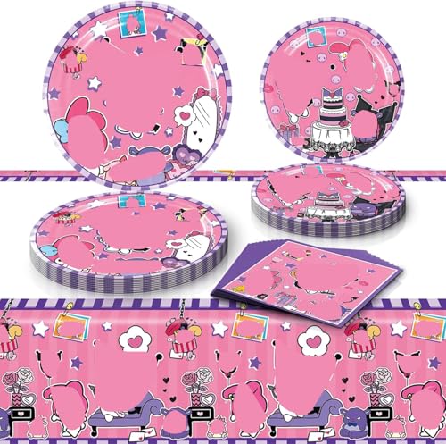 Partygeschirr Geburtstag Tischläufer, Happy Birthday Tischdecke, Pappteller Geburtstags, Party Geschirrset, Partytischdecke, Geburtstag Tischläufer, für Geburtstags Mottoparty Babyparty von HUAIZAN