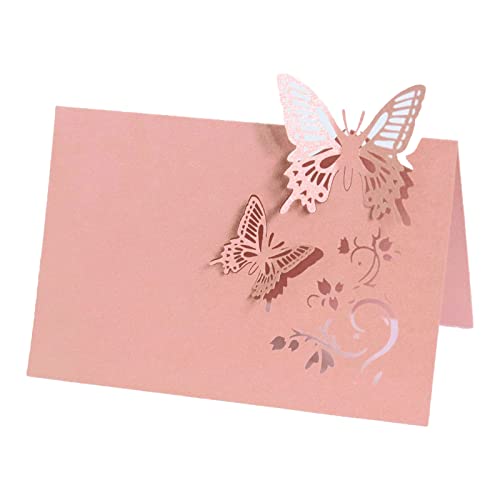 HUAJINGKEJI 100 Stück ausgeschnittene Gästennamenkarten, Tischdekoration für Hochzeiten, Bankette, Partys, hohle Schmetterlingskarten HUAJINGKEJI 100 Stück ausgeschnittene Gästennamenkarten, Tischdekoration für Hochzeiten, Bankette, Partys, hohle Schmetterlingskarten von HUAJINGKEJI