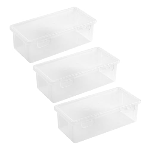 HUAJINGKEJI 2/3 Stück harte Stiftebox, stapelbar, transparent, große Kapazität, Stiftebox, farbige Bleistift-Aufbewahrungsbox, Maker von HUAJINGKEJI