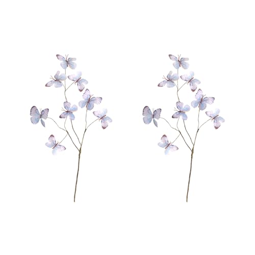 HUAJINGKEJI 2 Stück Künstliche Schmetterlinge Blumen Hochzeit Party Home Dekoration Faux Zweig für Innen und Außen HUAJINGKEJI 2 Stück Künstliche Schmetterlinge Blumen Hochzeit Party Home Dekoration Faux Zweig für Innen und Außen von HUAJINGKEJI