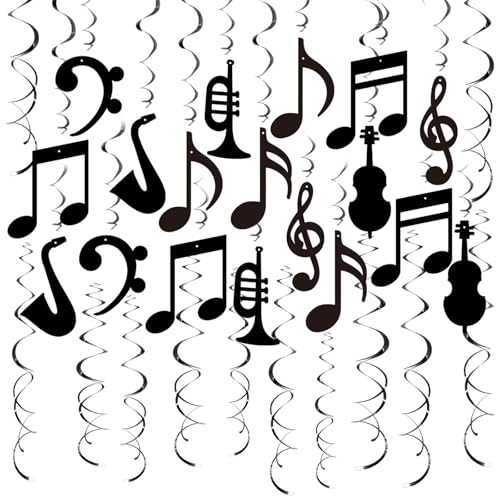 HUAJINGKEJI 30 Stück Musiknoten hängende Dekorationen für Party und Veranstaltung mit Musiknote HUAJINGKEJI 30 Stück Musiknoten hängende Dekorationen für Party und Veranstaltung mit Musiknote von HUAJINGKEJI