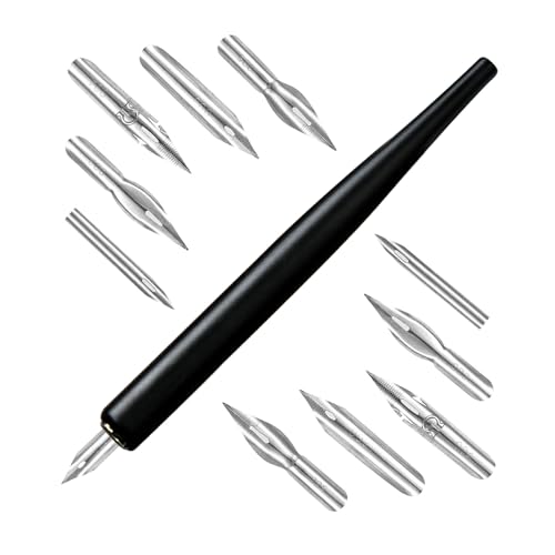 HUAJINGKEJI Dip Pen Halter mit 5 austauschbaren Spitzen Holz Dip Pen Kalligraphie Füllfederhalter zum Schreiben Zeichnen Kunst HUAJINGKEJI Dip Pen Halter mit 5 austauschbaren Spitzen Holz Dip Pen Kalligraphie Füllfederhalter zum Schreiben Zeichnen Kunst von HUAJINGKEJI