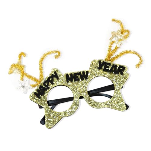 HUAJINGKEJI Festliche Silvester Party Deko Brillenrahmen mit Stern Streifen für Frauen Mode Party Zubehör HUAJINGKEJI Festliche Silvester Party Deko Brillenrahmen mit Stern Streifen für Frauen Mode Party Zubehör von HUAJINGKEJI