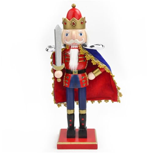 HUAJINGKEJI Große, handgefertigte Nussknacker-Soldat-Figur für Weihnachtsdekorationen, 38 cm, aus Holz, Feiertagsmittelaufsätze, Weihnachtsfeier-Dekoration HUAJINGKEJI Große, handgefertigte Nussknacker-Soldat-Figur für Weihnachtsdekorationen, 38 cm, aus Holz, Feiertagsmittelaufsätze, Weihnachtsfeier-Dekoration von HUAJINGKEJI