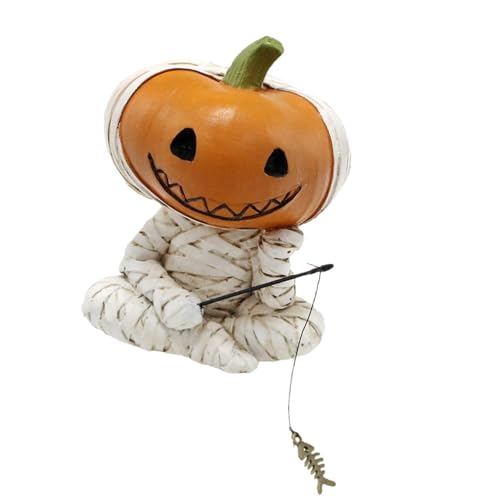 HUAJINGKEJI Halloween-Bandagen aus Kunstharz, Kürbis-Angelfigur, Dekoration für Zuhause, Büro, Party, unheimliches Festival HUAJINGKEJI Halloween-Bandagen aus Kunstharz, Kürbis-Angelfigur, Dekoration für Zuhause, Büro, Party, unheimliches Festival von HUAJINGKEJI