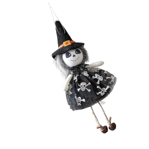 HUAJINGKEJI Halloween-Hängedekoration aus Stoff, gruselige, unheimliche Hexe, schwarze Katzen, Kürbis, Phantom-Ornament für den Innenbereich HUAJINGKEJI Halloween-Hängedekoration aus Stoff, gruselige, unheimliche Hexe, schwarze Katzen, Kürbis, Phantom-Ornament für den Innenbereich von HUAJINGKEJI