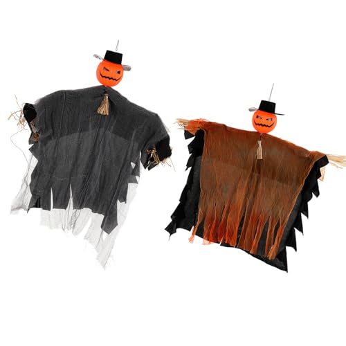 HUAJINGKEJI Halloween-Kürbis-Hut, hängende Dekoration mit Stroh-Fliege für drinnen und draußen, Festival-Partys HUAJINGKEJI Halloween-Kürbis-Hut, hängende Dekoration mit Stroh-Fliege für drinnen und draußen, Festival-Partys von HUAJINGKEJI