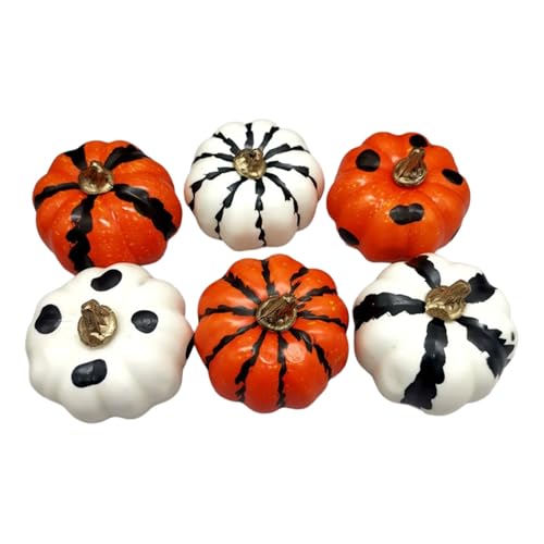HUAJINGKEJI Halloween-Tischdekoration, Halloween-Charm-Kürbis-Set, zarte Tischdekoration, Dekoration für Zuhause, 6 Stück HUAJINGKEJI Halloween-Tischdekoration, Halloween-Charm-Kürbis-Set, zarte Tischdekoration, Dekoration für Zuhause, 6 Stück von HUAJINGKEJI