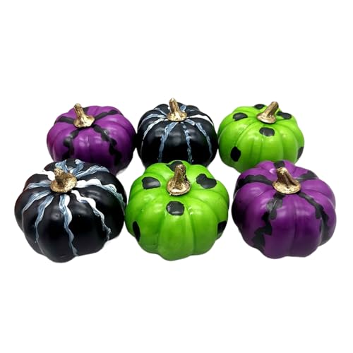 HUAJINGKEJI Halloween-Tischdekoration, Halloween-Charm-Kürbis-Set, zarte Tischdekoration, Dekoration für Zuhause, 6 Stück HUAJINGKEJI Halloween-Tischdekoration, Halloween-Charm-Kürbis-Set, zarte Tischdekoration, Dekoration für Zuhause, 6 Stück von HUAJINGKEJI