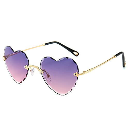 HUAJINGKEJI Randlose herzförmige Bachelorette-Herz-Brille für Damen HUAJINGKEJI Randlose herzförmige Bachelorette-Herz-Brille für Damen von HUAJINGKEJI