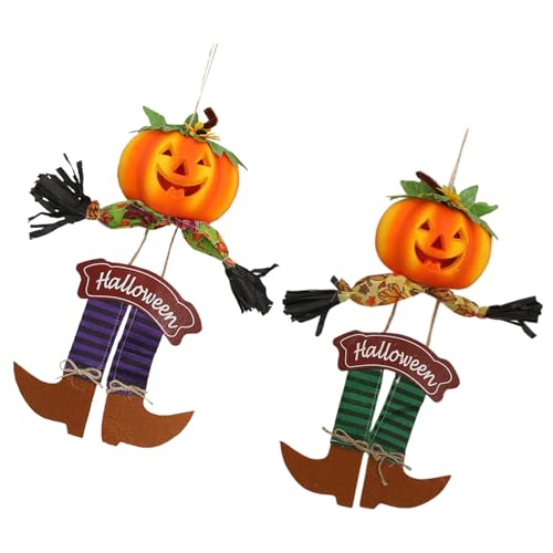 HUAJINGKEJI Realistische Stoff-Kürbis-Dekoration, Halloween-Kürbis-Hängeornament für Innen- und Außenbereich, 2 Stück HUAJINGKEJI Realistische Stoff-Kürbis-Dekoration, Halloween-Kürbis-Hängeornament für Innen- und Außenbereich, 2 Stück von HUAJINGKEJI