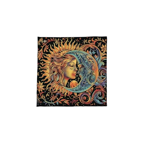 HUAJINGKEJI Stilvolle Tarots-Meditations-Abdeckung, faltbarer Samtstoff, platzsparend, starkes Design, geeignet für Reisen, Samtstoff von HUAJINGKEJI