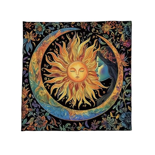 HUAJINGKEJI Stilvolle Tarots-Meditations-Abdeckung, faltbarer Samtstoff, platzsparend, starkes Design, geeignet für Reisen, Samtstoff von HUAJINGKEJI