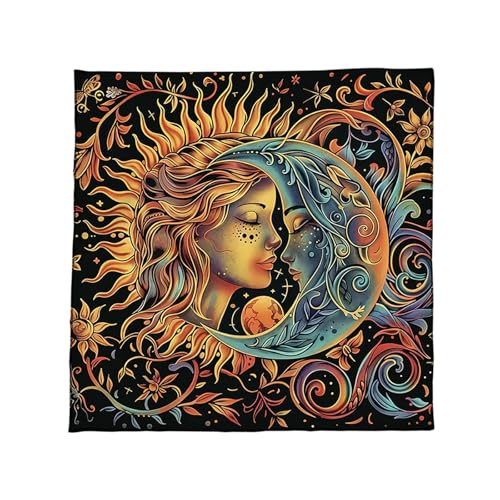 HUAJINGKEJI Stilvolle Tarots-Meditations-Abdeckung, faltbarer Samtstoff, platzsparend, starkes Design, geeignet für Reisen, Samtstoff von HUAJINGKEJI