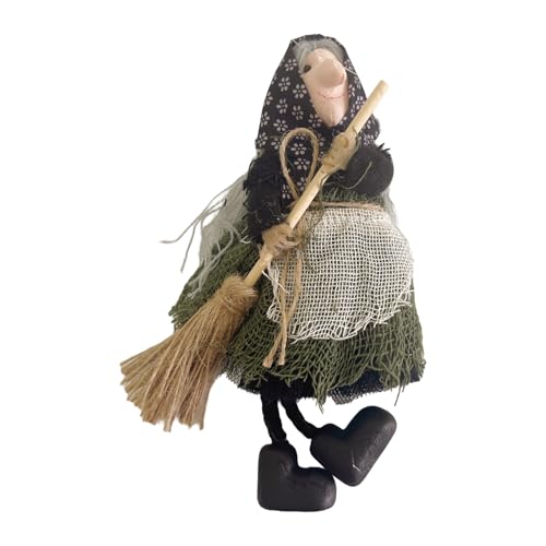 HUAJINGKEJI Unheimliche Schürze Hexe mit Besen Figur Hängende Puppen Halloween Party Garten Dekorieren Requisiten Feste Heimdekoration HUAJINGKEJI Unheimliche Schürze Hexe mit Besen Figur Hängende Puppen Halloween Party Garten Dekorieren Requisiten Feste Heimdekoration von HUAJINGKEJI