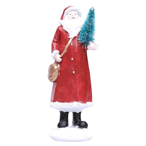 HUAJINGKEJI Weihnachtsmann-Umhängetasche, Kunstharzfigur, handbemalt, Tischdekoration für Weihnachten, Party, Büro, Schreibtisch HUAJINGKEJI Weihnachtsmann-Umhängetasche, Kunstharzfigur, handbemalt, Tischdekoration für Weihnachten, Party, Büro, Schreibtisch von HUAJINGKEJI