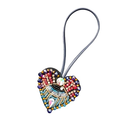 Kristall-Herz-Applikation, aufnähbar, selbstklebend, Verzierung für Kleidung, Accessoires, handgefertigte Textildekoration, kreative Kinder-Rucksack-Anpassung von HUAJINGKEJI