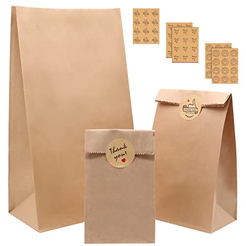 HUALIANG 60 STK Papiertüten mit 60 Aufkleber,3 Größen Fettabweisende Braune Papiertüten,Kraftpapiertüten,Geschenktüten für Weihnachten Brote Keks Apfel verpacken DIY Kindergeburtstag Hochzeit Party HUALIANG 60 STK Papiertüten mit 60 Aufkleber,3 Größen Fettabweisende Braune Papiertüten,Kraftpapiertüten,Geschenktüten für Weihnachten Brote Keks Apfel verpacken DIY Kindergeburtstag Hochzeit Party von HUALIANG