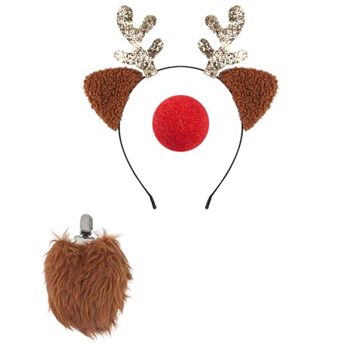 HUANGANG Elastische Weihnachten Stirnband Set Neujahr Kinder Haarreifen Kreative Kopfbedeckung für Weihnachtsfeiern HUANGANG Elastische Weihnachten Stirnband Set Neujahr Kinder Haarreifen Kreative Kopfbedeckung für Weihnachtsfeiern von HUANGANG